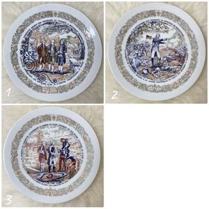 Lot of 3 D'Arceau Limoges Decorative Vintage Collectible 1973 Porcelain Plates